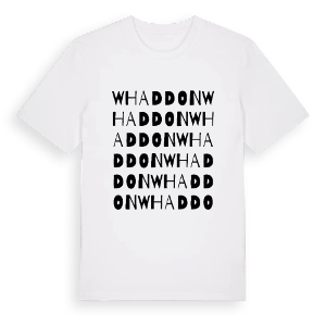 Whaddon ordlek t-shirt – ekologisk bomull t-shirt från Pinshirt