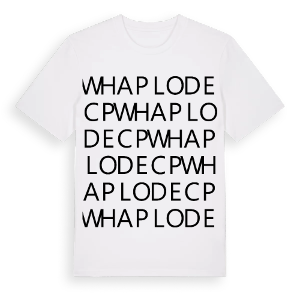 Whaplode CP ordlek t-shirt – ekologisk bomull t-shirt från Pinshirt