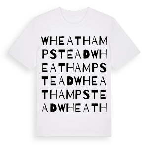 Wheathampstead ordlek t-shirt – ekologisk bomull t-shirt från Pinshirt