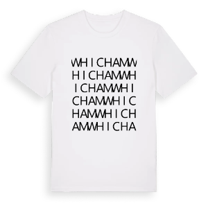 Whicham ordlek t-shirt – ekologisk bomull t-shirt från Pinshirt