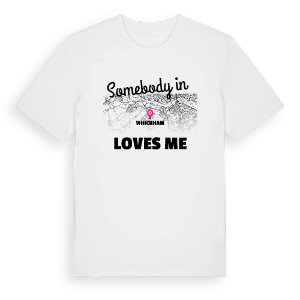 Någon i Whickham älskar mig t-shirt – ekologisk bomull t-shirt från Pinshirt