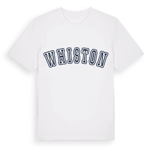 Whiston college t-shirt – ekologisk bomull t-shirt från Pinshirt