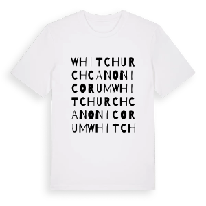 Whitchurch Canonicorum ordlek t-shirt – ekologisk bomull t-shirt från Pinshirt