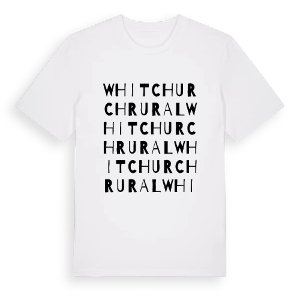 Whitchurch Rural ordlek t-shirt – ekologisk bomull t-shirt från Pinshirt