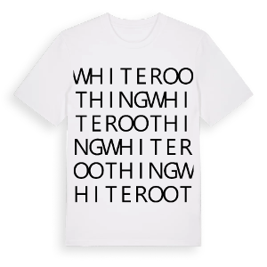 White Roothing ordlek t-shirt – ekologisk bomull t-shirt från Pinshirt