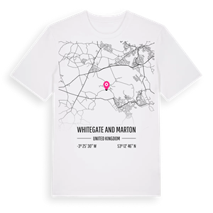 Whitegate and Marton karta t-shirt – ekologisk bomull t-shirt från Pinshirt
