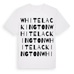 Whitelackington ordlek t-shirt – ekologisk bomull t-shirt från Pinshirt