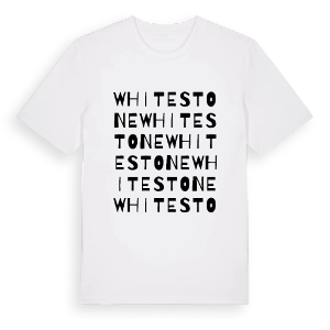 Whitestone ordlek t-shirt – ekologisk bomull t-shirt från Pinshirt