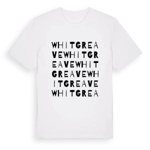 Whitgreave ordlek t-shirt – ekologisk bomull t-shirt från Pinshirt