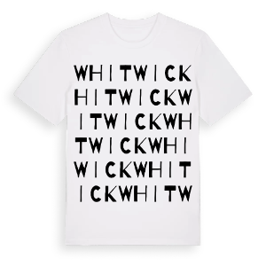 Whitwick ordlek t-shirt – ekologisk bomull t-shirt från Pinshirt
