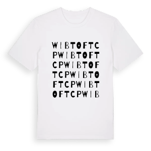 Wibtoft CP ordlek t-shirt – ekologisk bomull t-shirt från Pinshirt