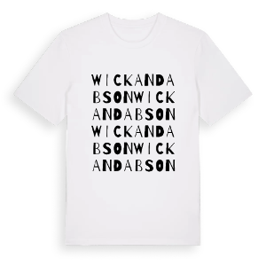 Wick and Abson ordlek t-shirt – ekologisk bomull t-shirt från Pinshirt