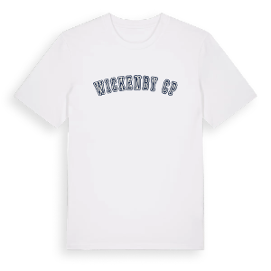 Wickenby CP college t-shirt – ekologisk bomull t-shirt från Pinshirt