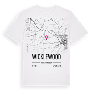Wicklewood karta t-shirt – ekologisk bomull t-shirt från Pinshirt