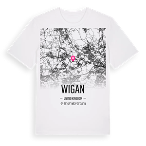 Wigan karta t-shirt – ekologisk bomull t-shirt från Pinshirt