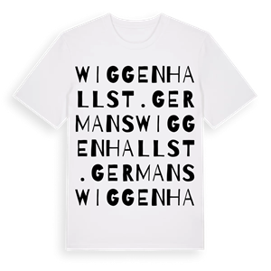 Wiggenhall St. Germans ordlek t-shirt – ekologisk bomull t-shirt från Pinshirt
