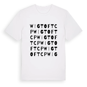 Wigtoft CP ordlek t-shirt – ekologisk bomull t-shirt från Pinshirt