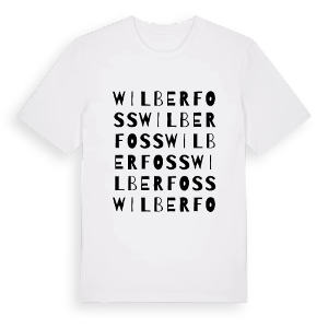 Wilberfoss ordlek t-shirt – ekologisk bomull t-shirt från Pinshirt