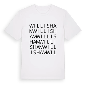 Willisham ordlek t-shirt – ekologisk bomull t-shirt från Pinshirt