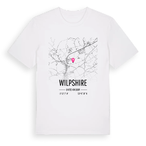 Wilpshire karta t-shirt – ekologisk bomull t-shirt från Pinshirt