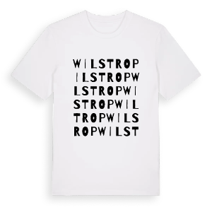 Wilstrop ordlek t-shirt – ekologisk bomull t-shirt från Pinshirt