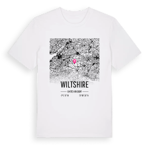 Wiltshire karta t-shirt – ekologisk bomull t-shirt från Pinshirt
