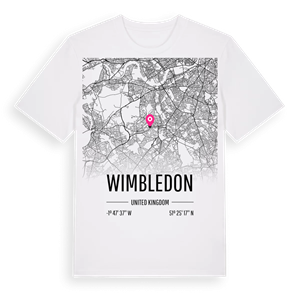Wimbledon karta t-shirt – ekologisk bomull t-shirt från Pinshirt
