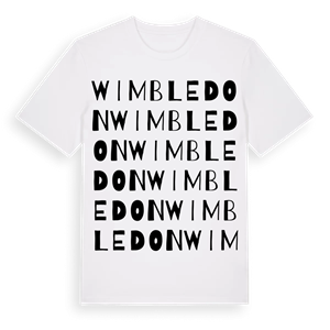 Wimbledon ordlek t-shirt – ekologisk bomull t-shirt från Pinshirt