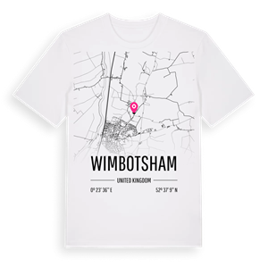Wimbotsham karta t-shirt – ekologisk bomull t-shirt från Pinshirt