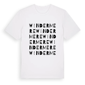 Windermere ordlek t-shirt – ekologisk bomull t-shirt från Pinshirt
