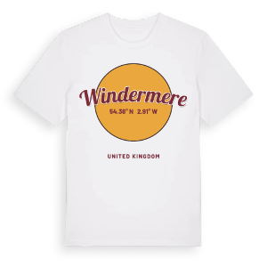 Windermere cirkel t-shirt – ekologisk bomull t-shirt från Pinshirt
