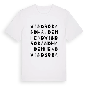 Windsor and Maidenhead ordlek t-shirt – ekologisk bomull t-shirt från Pinshirt