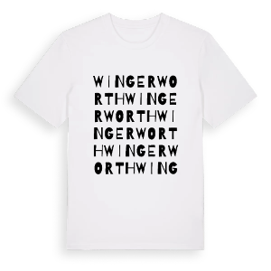 Wingerworth ordlek t-shirt – ekologisk bomull t-shirt från Pinshirt