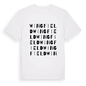 Wingfield ordlek t-shirt – ekologisk bomull t-shirt från Pinshirt