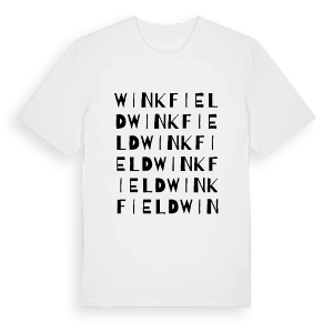 Winkfield ordlek t-shirt – ekologisk bomull t-shirt från Pinshirt