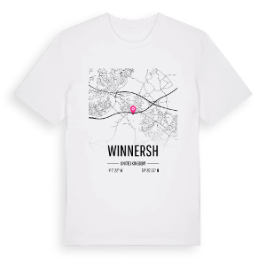 Winnersh karta t-shirt – ekologisk bomull t-shirt från Pinshirt