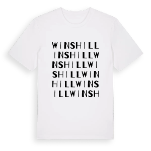Winshill ordlek t-shirt – ekologisk bomull t-shirt från Pinshirt