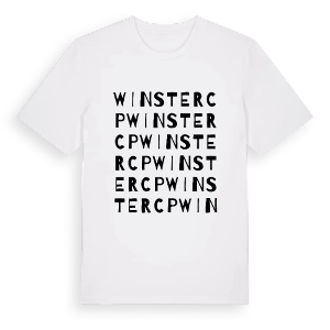 Winster CP ordlek t-shirt – ekologisk bomull t-shirt från Pinshirt