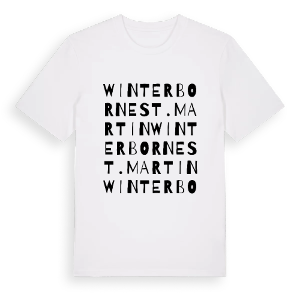 Winterborne St. Martin ordlek t-shirt – ekologisk bomull t-shirt från Pinshirt