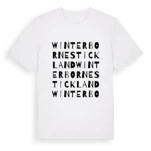 Winterborne Stickland ordlek t-shirt – ekologisk bomull t-shirt från Pinshirt