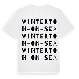 Winterton-on-Sea ordlek t-shirt – ekologisk bomull t-shirt från Pinshirt