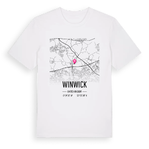 Winwick karta t-shirt – ekologisk bomull t-shirt från Pinshirt