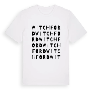 Witchford ordlek t-shirt – ekologisk bomull t-shirt från Pinshirt