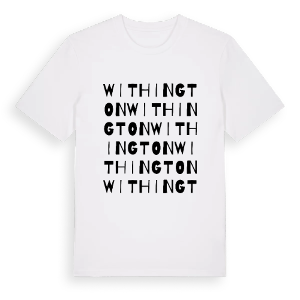 Withington ordlek t-shirt – ekologisk bomull t-shirt från Pinshirt