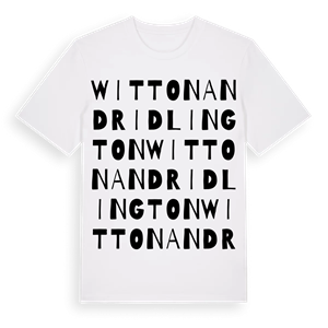 Witton and Ridlington ordlek t-shirt – ekologisk bomull t-shirt från Pinshirt