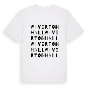 Wiverton Hall ordlek t-shirt – ekologisk bomull t-shirt från Pinshirt