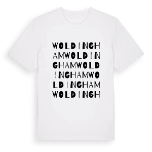 Woldingham ordlek t-shirt – ekologisk bomull t-shirt från Pinshirt