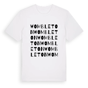 Wombleton ordlek t-shirt – ekologisk bomull t-shirt från Pinshirt