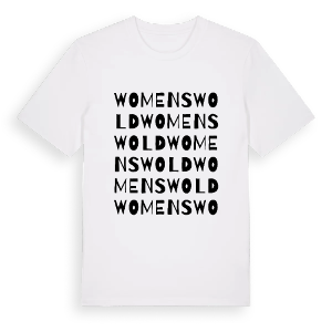 Womenswold ordlek t-shirt – ekologisk bomull t-shirt från Pinshirt