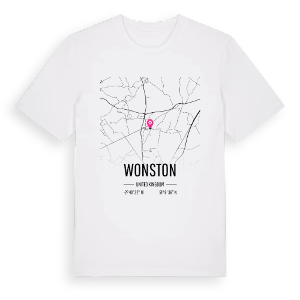 Wonston karta t-shirt – ekologisk bomull t-shirt från Pinshirt